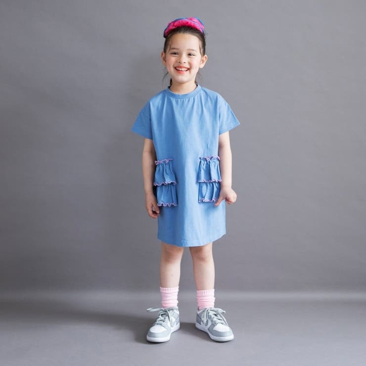 【WEB限定/DRC】配色メロウフリル半袖ワンピース | ブランシェス | 詳細画像15 