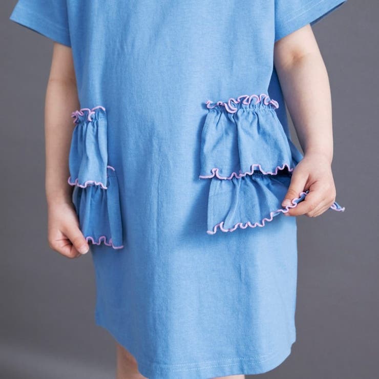 【WEB限定/DRC】配色メロウフリル半袖ワンピース | ブランシェス | 詳細画像18 