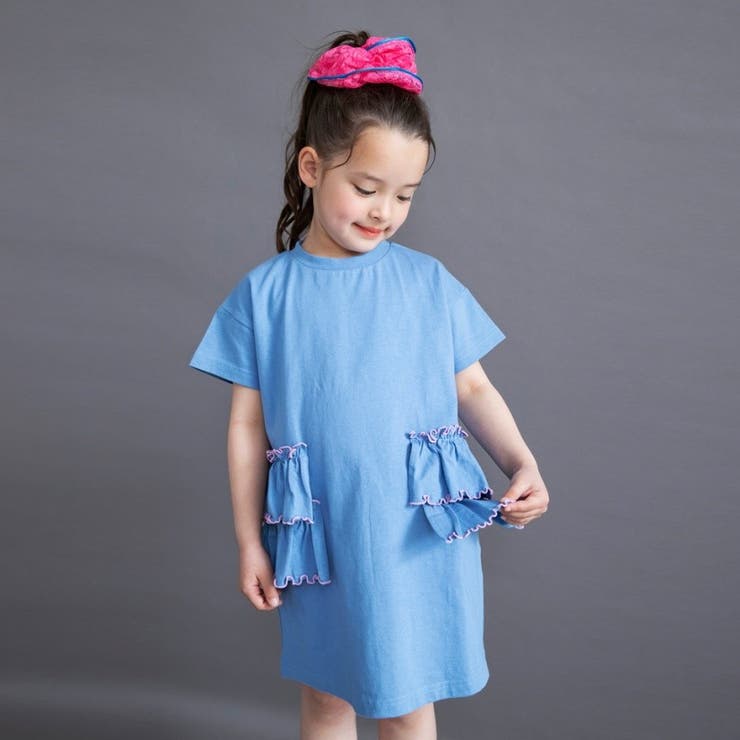 【WEB限定/DRC】配色メロウフリル半袖ワンピース | ブランシェス | 詳細画像19 