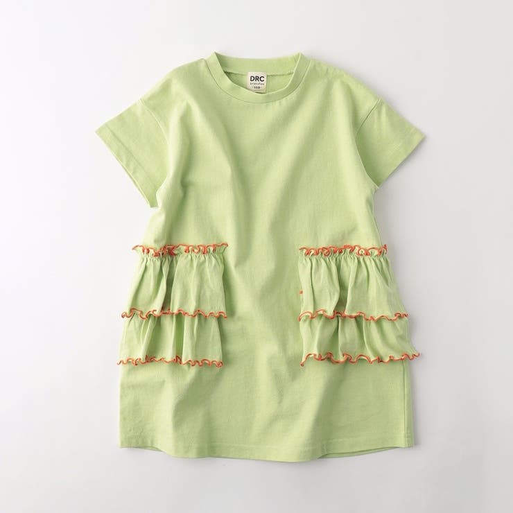 【WEB限定/DRC】配色メロウフリル半袖ワンピース | ブランシェス | 詳細画像4 