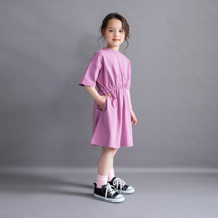 【WEB限定/DRC】BACKロゴ切替半袖ワンピース | ブランシェス | 詳細画像4 