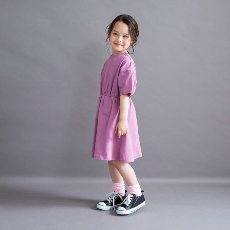 【WEB限定/DRC】BACKロゴ切替半袖ワンピース | ブランシェス | 詳細画像5 