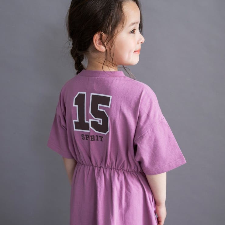 【WEB限定/DRC】BACKロゴ切替半袖ワンピース | ブランシェス | 詳細画像6 