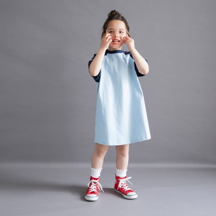 【WEB限定/DRC】ラグラン半袖ワンピース | ブランシェス | 詳細画像15 