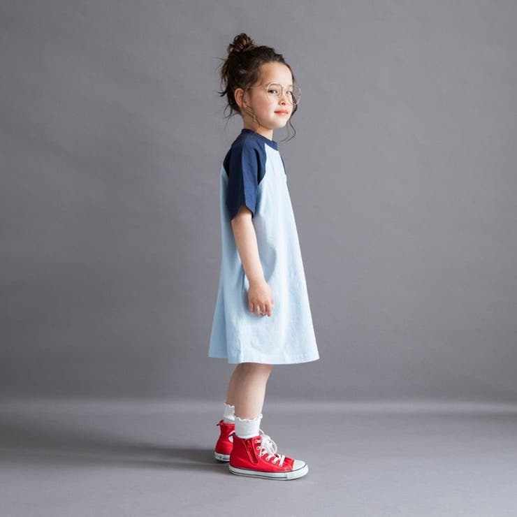 【WEB限定/DRC】ラグラン半袖ワンピース | ブランシェス | 詳細画像16 