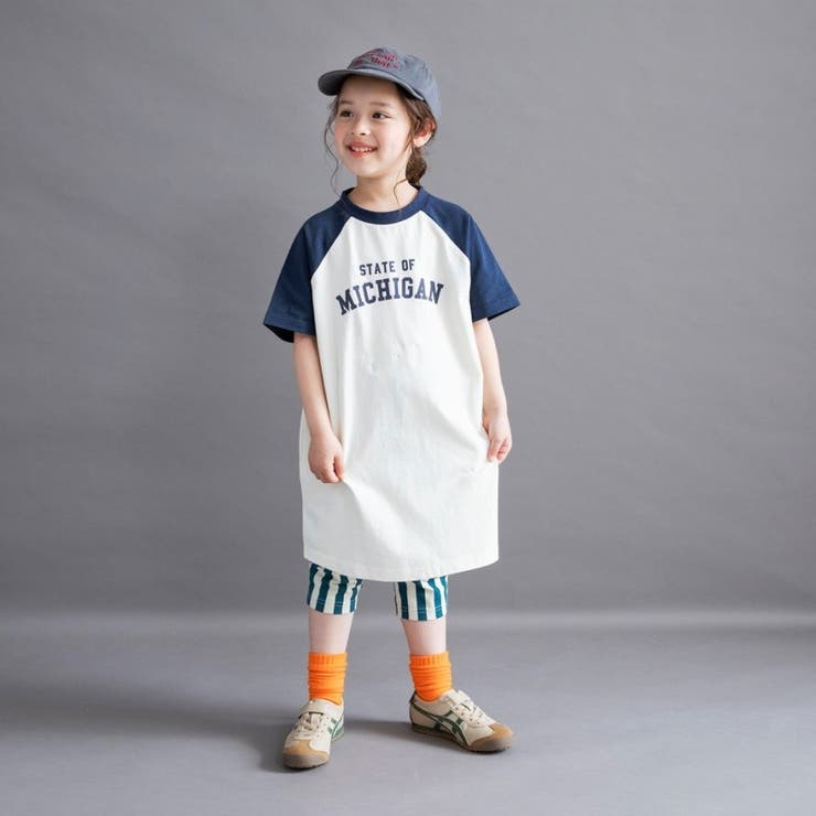 04:アイボリー_NB | 【WEB限定/DRC】ラグラン半袖ワンピース | ブランシェス