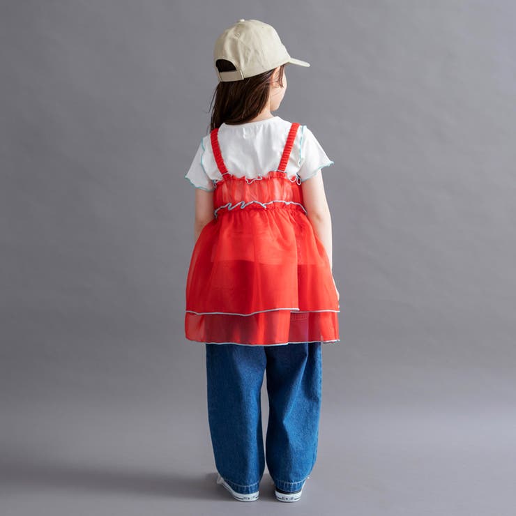 【WEB限定/DRC】シアーキャミチュニック＋半袖Tシャツセット | ブランシェス | 詳細画像6 