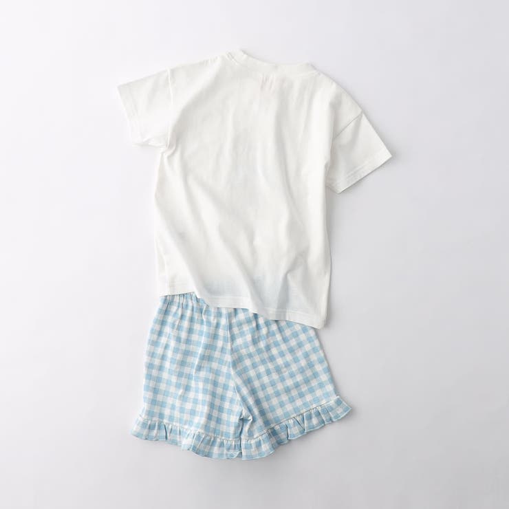 【WEB限定/DRC】ギンガムフリル半袖パジャマ | ブランシェス | 詳細画像13 