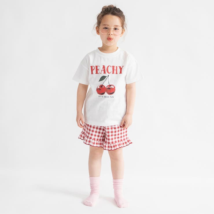 【WEB限定/DRC】ギンガムフリル半袖パジャマ | ブランシェス | 詳細画像15 