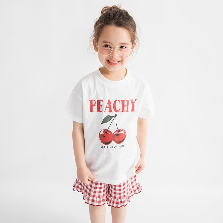 【WEB限定/DRC】ギンガムフリル半袖パジャマ | ブランシェス | 詳細画像18 