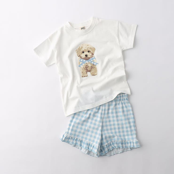 【WEB限定/DRC】ギンガムフリル半袖パジャマ | ブランシェス | 詳細画像2 