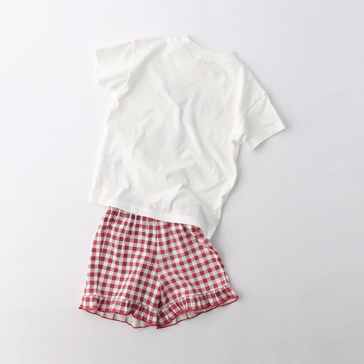 【WEB限定/DRC】ギンガムフリル半袖パジャマ | ブランシェス | 詳細画像20 
