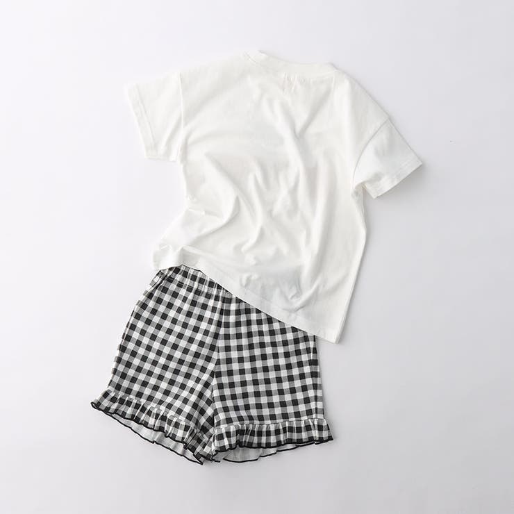 【WEB限定/DRC】ギンガムフリル半袖パジャマ | ブランシェス | 詳細画像22 