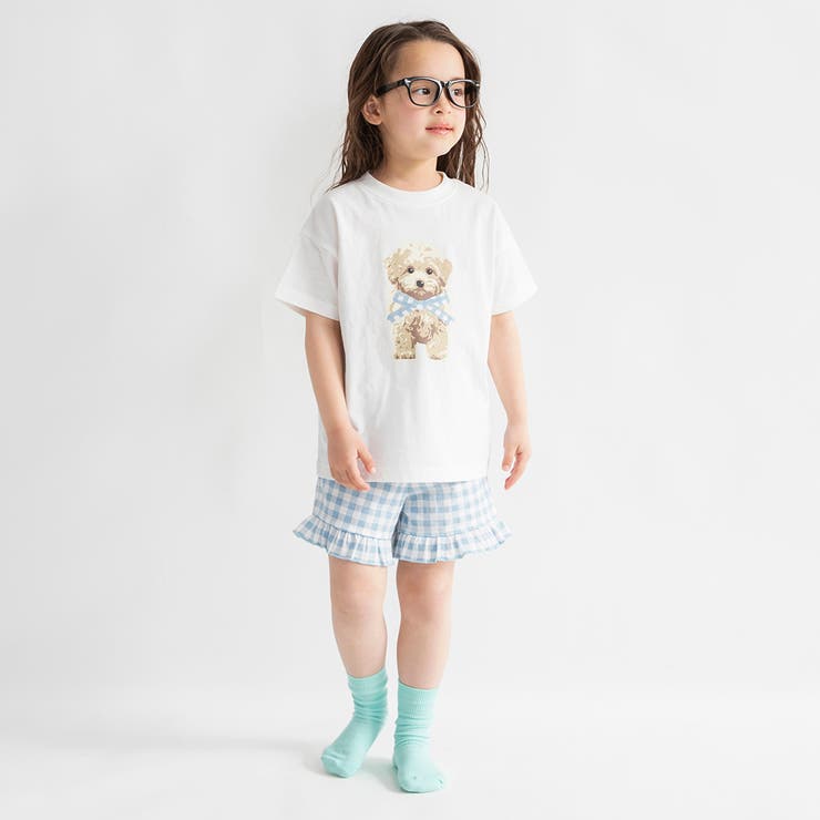 【WEB限定/DRC】ギンガムフリル半袖パジャマ | ブランシェス | 詳細画像3 