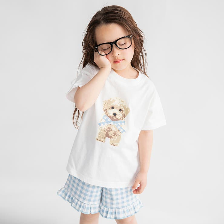 【WEB限定/DRC】ギンガムフリル半袖パジャマ | ブランシェス | 詳細画像7 