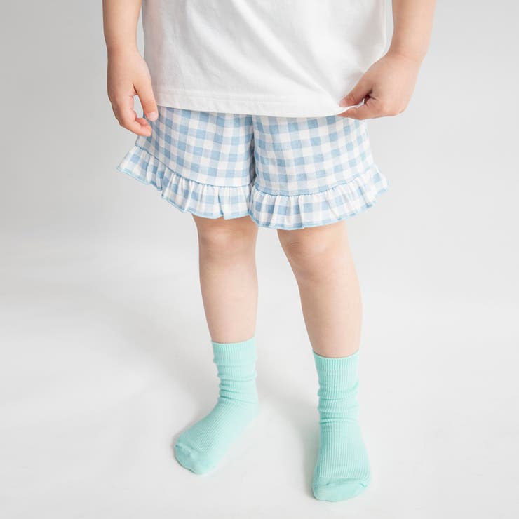 【WEB限定/DRC】ギンガムフリル半袖パジャマ | ブランシェス | 詳細画像8 