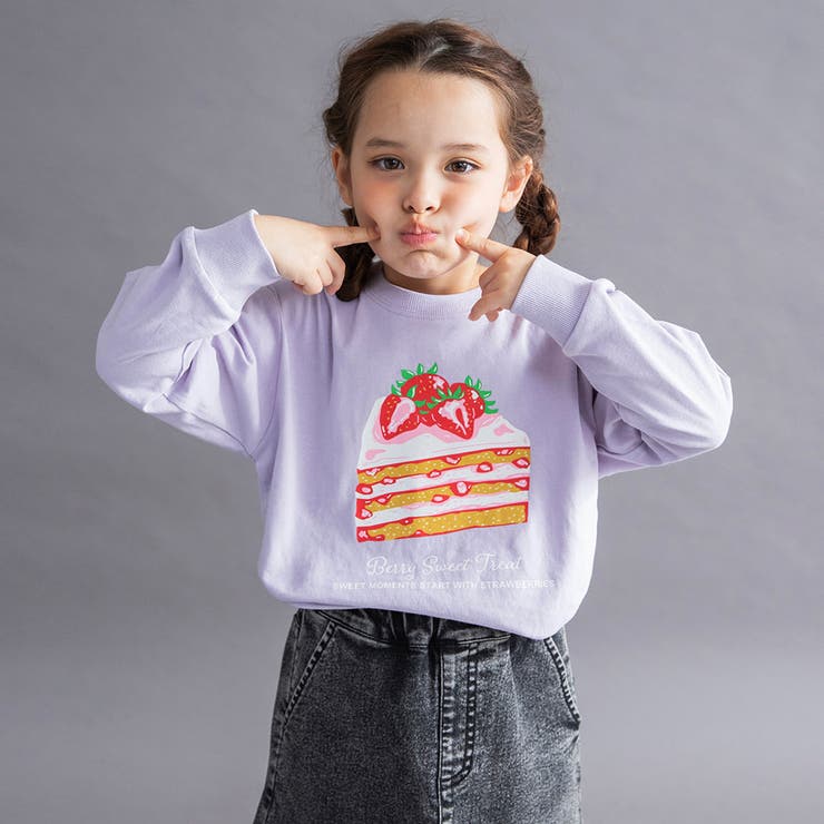 46:ラベンダー | 【WEB限定 DRC】アソートガールズグラフィック長袖Tシャツ 通園 | ブランシェス