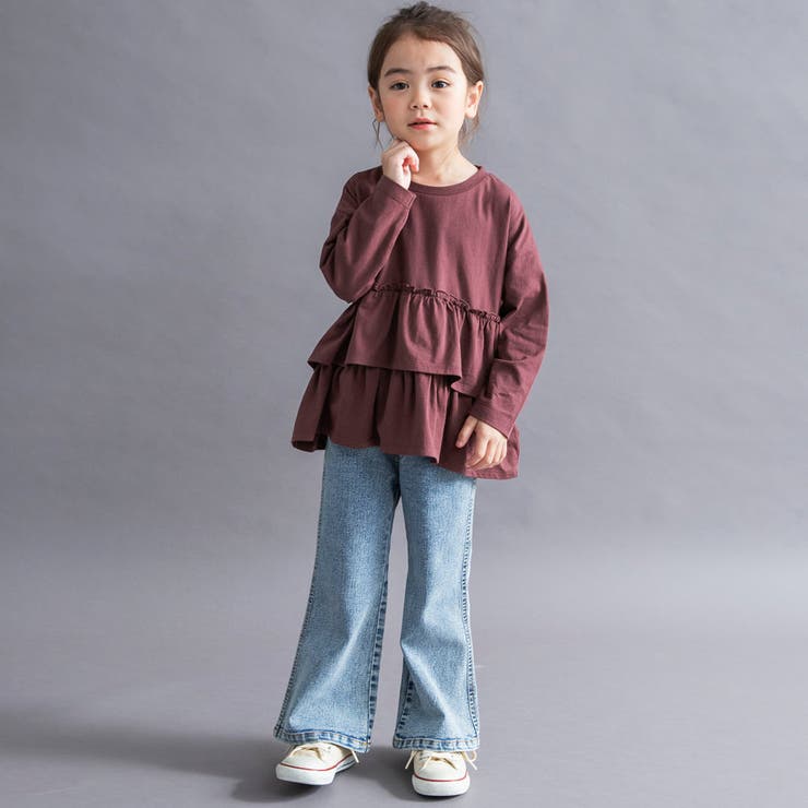 【WEB限定/DRC】2段フリル長袖Tシャツ トップス 通学 通園 150cm | ブランシェス | 詳細画像13 