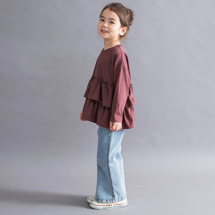 【WEB限定/DRC】2段フリル長袖Tシャツ トップス 通学 通園 150cm | ブランシェス | 詳細画像15 