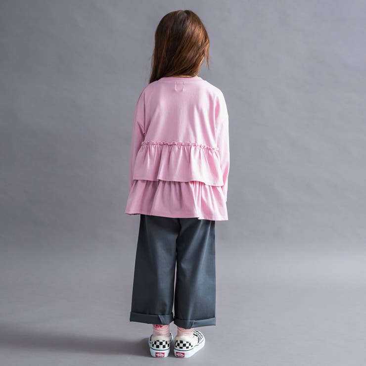 【WEB限定/DRC】2段フリル長袖Tシャツ トップス 通学 通園 150cm | ブランシェス | 詳細画像6 