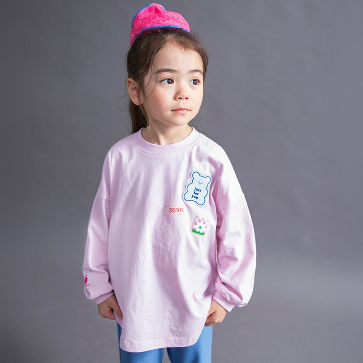 ライトピンク | 【WEB限定/DRC】ワッペン長袖Tシャツ150cm ジュニア 通園 通学 | ブランシェス