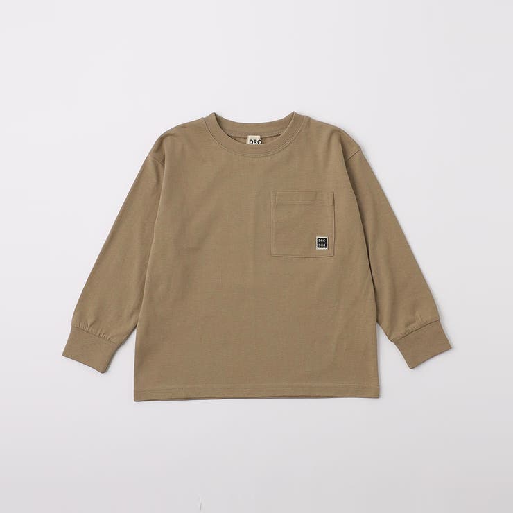 ベージュ | 【WEB限定 DRC】ポケット長袖Tシャツ 160cm | ブランシェス