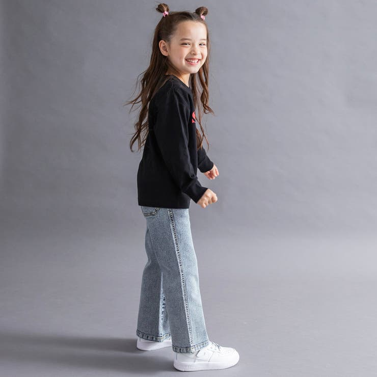 【WEB限定 DRC】ストレッチデニムフレアロングパンツ150cm ジュニア | ブランシェス | 詳細画像7 