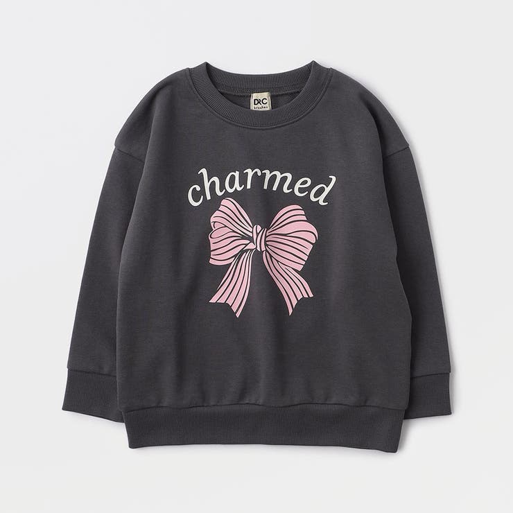 78:チャコールグレー | 【WEB限定 DRC】ガールズアソートグラフィック裏毛トレーナー 160cm | ブランシェス