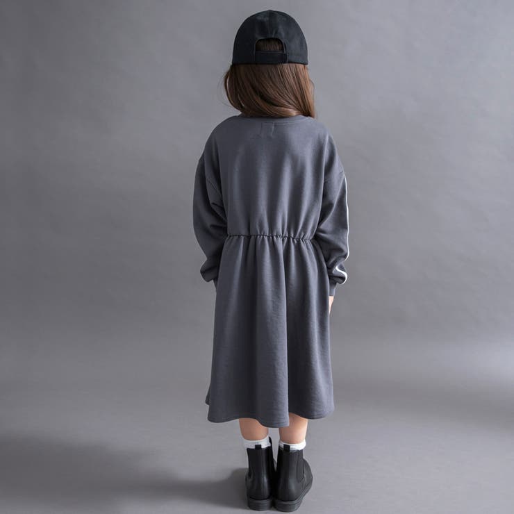 【WEB限定 DRC】袖ライン裏毛長袖ワンピース 150cm | ブランシェス | 詳細画像5 