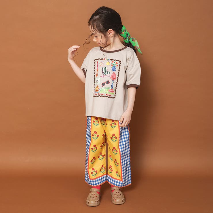 【WEB限定/りぃー×branshesコラボ】リンガー半袖Tシャツ | ブランシェス | 詳細画像12 