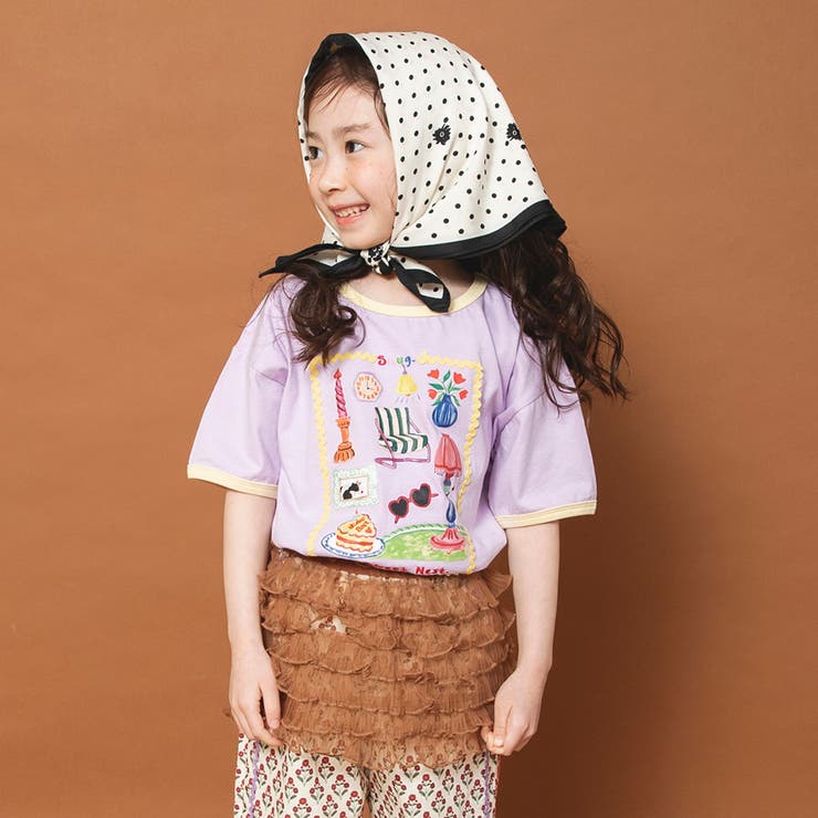 【WEB限定/りぃー×branshesコラボ】リンガー半袖Tシャツ | ブランシェス | 詳細画像21 