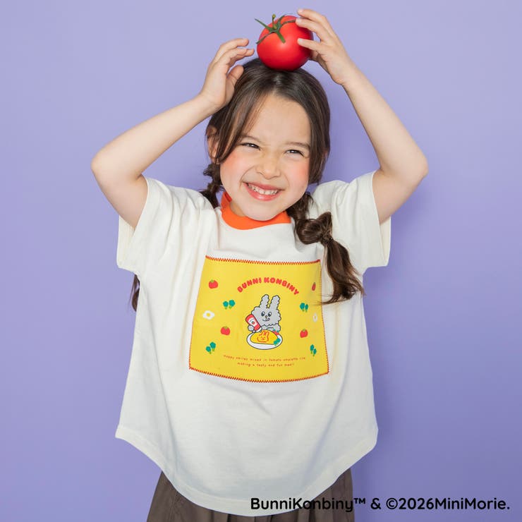 【WEB限定/BUNNI KONBINY】アップリケリンガー半袖Tシャツ | ブランシェス | 詳細画像20 