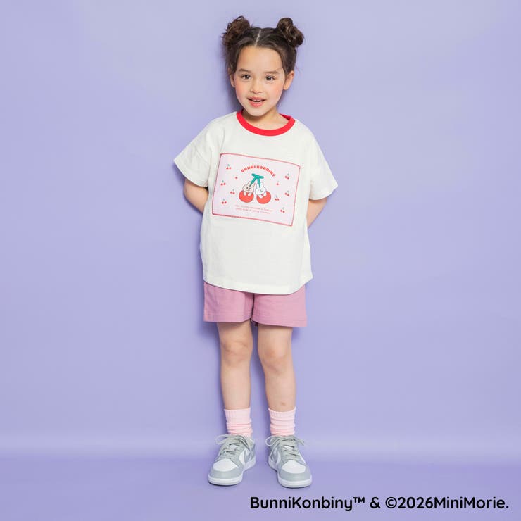 【WEB限定/BUNNI KONBINY】アップリケリンガー半袖Tシャツ | ブランシェス | 詳細画像3 