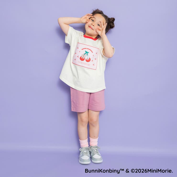 【WEB限定/BUNNI KONBINY】アップリケリンガー半袖Tシャツ | ブランシェス | 詳細画像4 