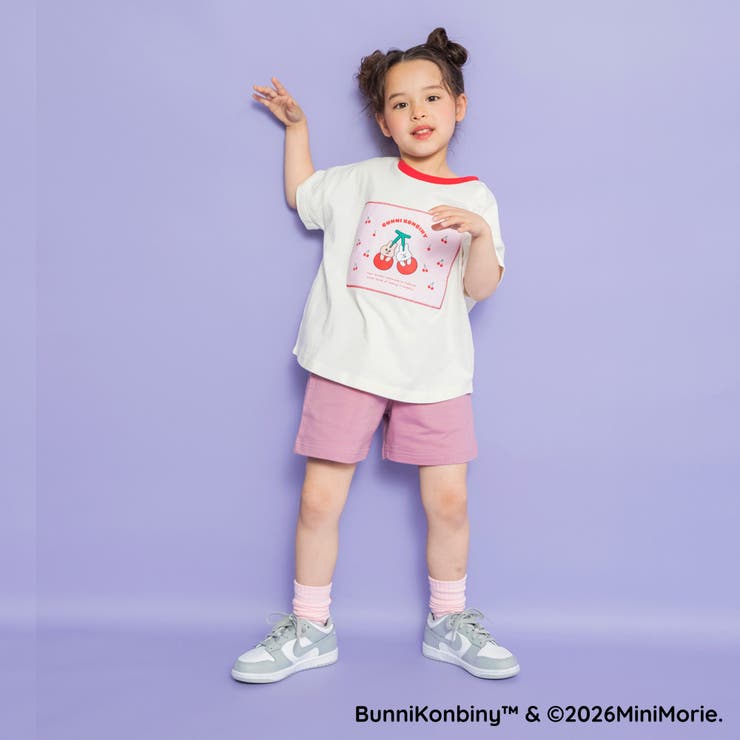 【WEB限定/BUNNI KONBINY】アップリケリンガー半袖Tシャツ | ブランシェス | 詳細画像5 