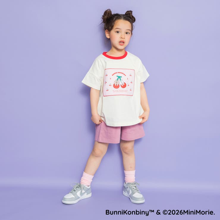 【WEB限定/BUNNI KONBINY】アップリケリンガー半袖Tシャツ | ブランシェス | 詳細画像6 