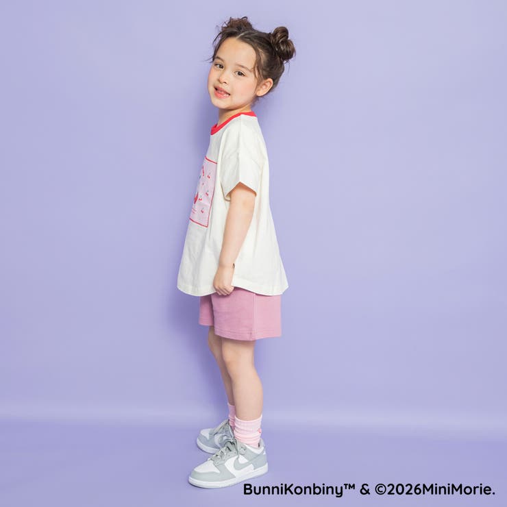 【WEB限定/BUNNI KONBINY】アップリケリンガー半袖Tシャツ | ブランシェス | 詳細画像7 