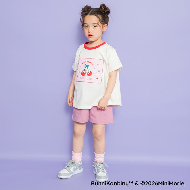 【WEB限定/BUNNI KONBINY】アップリケリンガー半袖Tシャツ | ブランシェス | 詳細画像8 