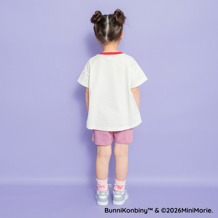 【WEB限定/BUNNI KONBINY】アップリケリンガー半袖Tシャツ | ブランシェス | 詳細画像9 