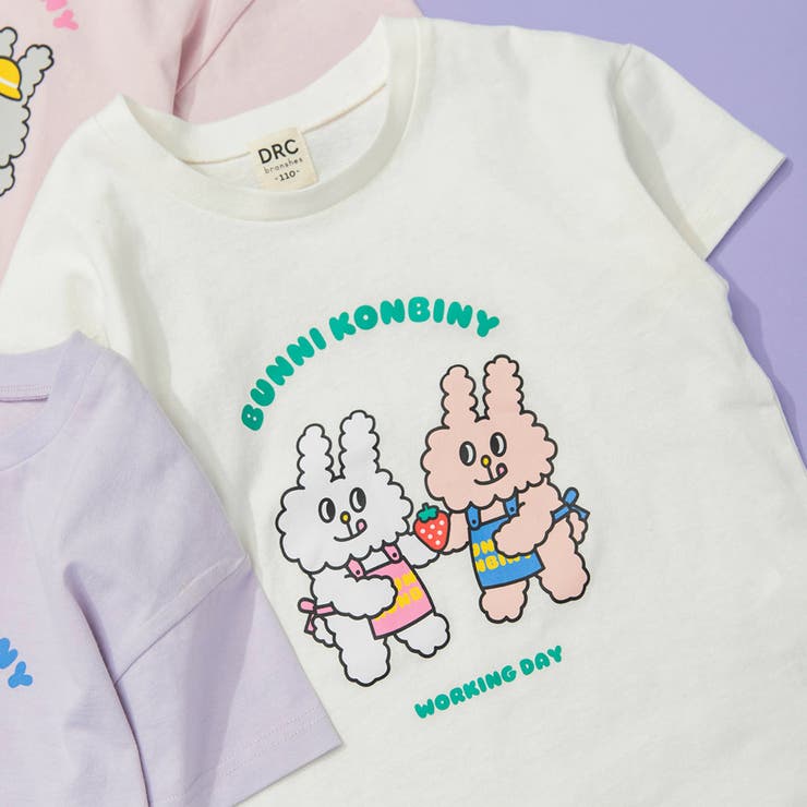 【WEB限定/BUNNI KONBINY】アソートキャラクター半袖Tシャツ | ブランシェス | 詳細画像2 