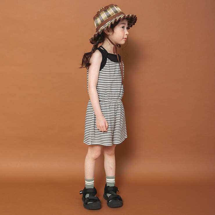 【WEB限定/りぃー×branshesコラボ】ボーダーキャミサロペット | ブランシェス | 詳細画像15 