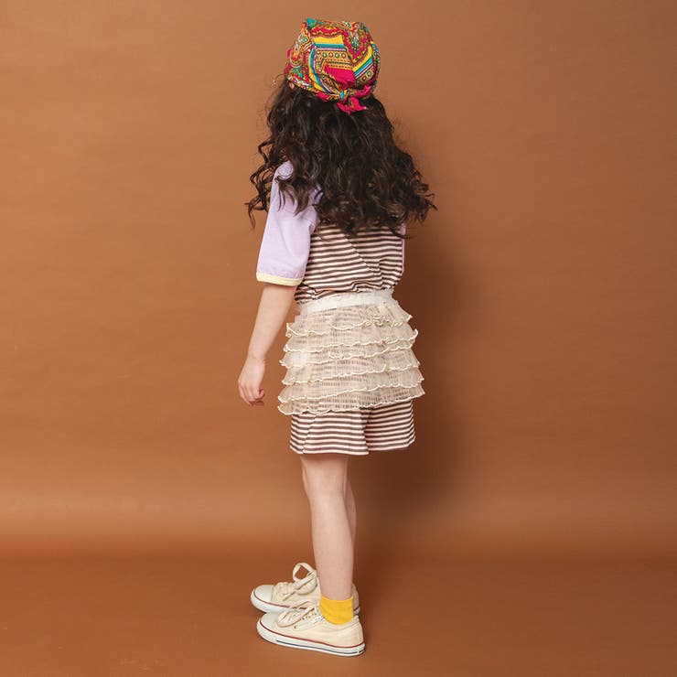 【WEB限定/りぃー×branshesコラボ】ボーダーキャミサロペット | ブランシェス | 詳細画像7 