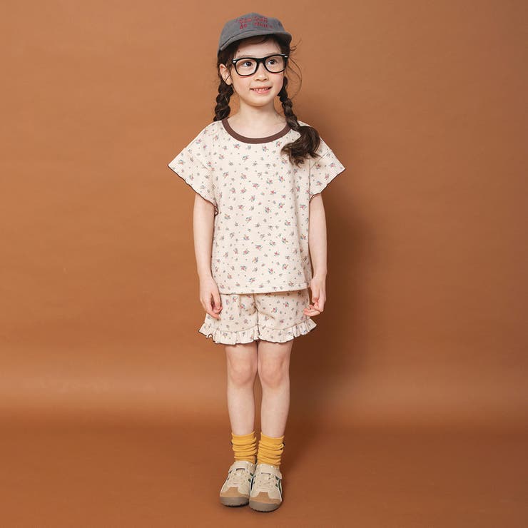 【WEB限定/りぃー×branshesコラボ】小花柄ワッフルセットアップ | ブランシェス | 詳細画像13 