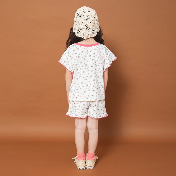 【WEB限定/りぃー×branshesコラボ】小花柄ワッフルセットアップ | ブランシェス | 詳細画像6 