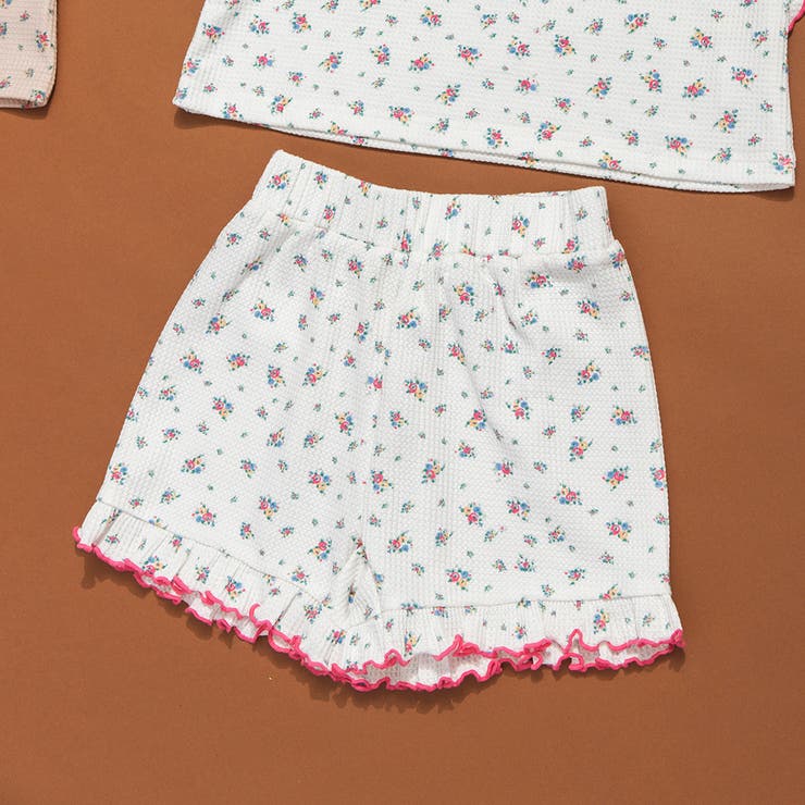 【WEB限定/りぃー×branshesコラボ】小花柄ワッフルセットアップ | ブランシェス | 詳細画像9 