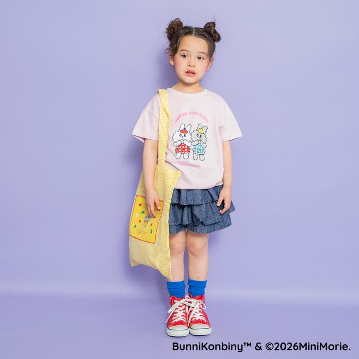 【WEB限定/BUNNI KONBINY】アップリケギンガムトートバッグ | ブランシェス | 詳細画像6 