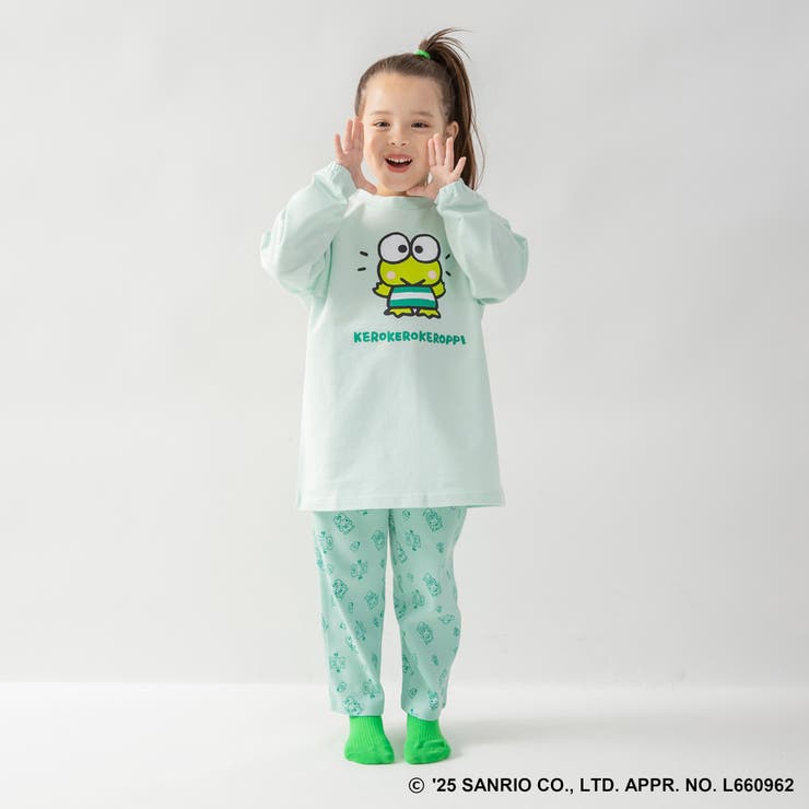 61_緑_ケロケロけろっぴ | 長袖ルームウェア こども パジャマ | ブランシェス