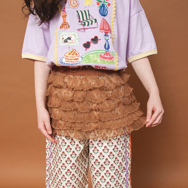 【WEB限定/りぃー×branshesコラボ】チュールフリル | ブランシェス | 詳細画像1 