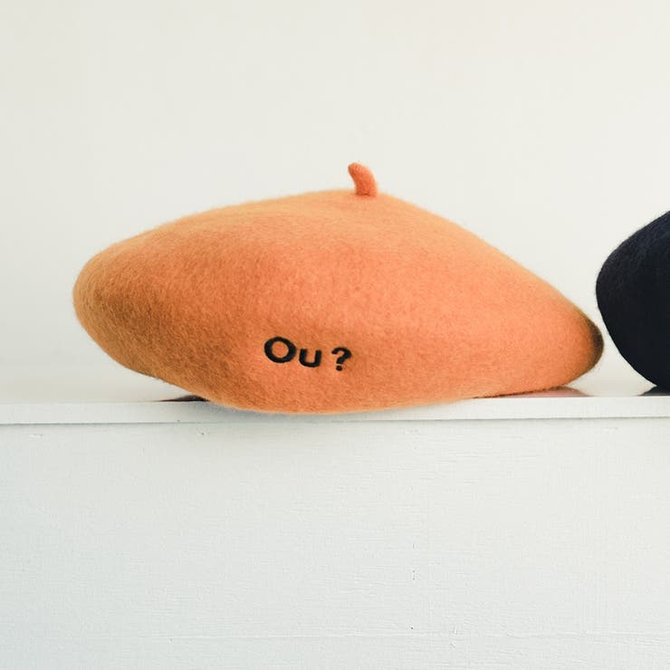 オレンジ | 【Ou? by EDWIN】ロゴ刺繍ベレー帽 | ブランシェス