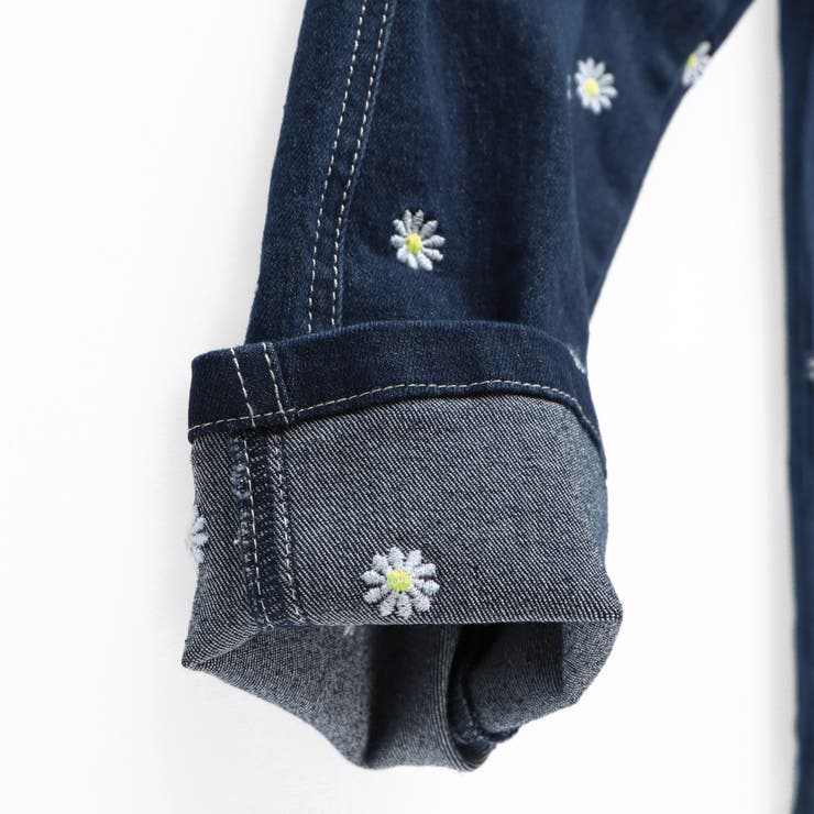 メンズ デニムパンツ 花柄 フラワー 刺しゅう フルレングスa0935 Ou? by EDWIN】フラワー刺しゅうデニムパンツ[品番：BRSK0008494